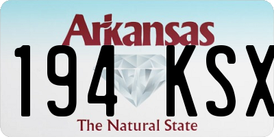 AR license plate 194KSX
