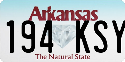 AR license plate 194KSY