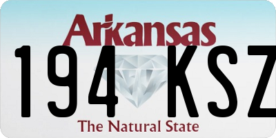 AR license plate 194KSZ
