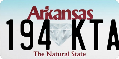 AR license plate 194KTA