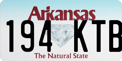 AR license plate 194KTB