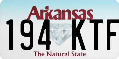 AR license plate 194KTF