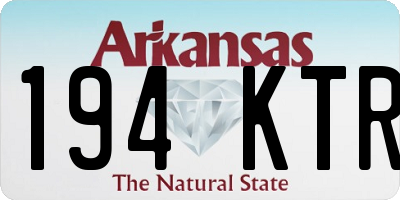 AR license plate 194KTR