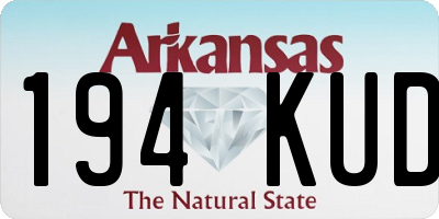 AR license plate 194KUD