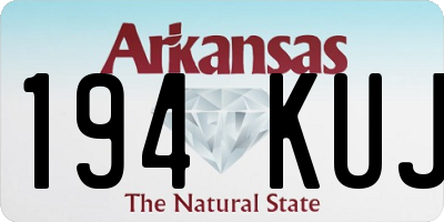 AR license plate 194KUJ