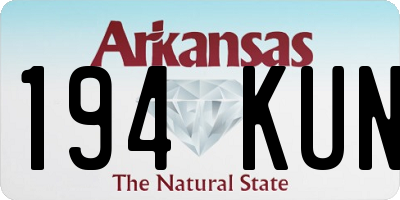 AR license plate 194KUN