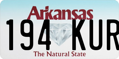 AR license plate 194KUR