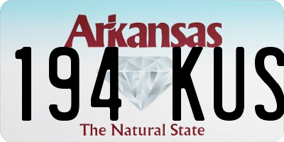 AR license plate 194KUS