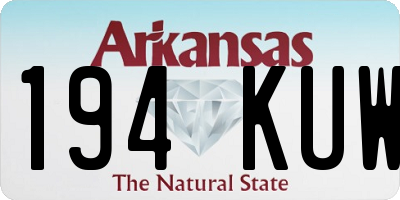 AR license plate 194KUW