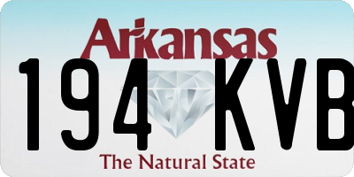 AR license plate 194KVB