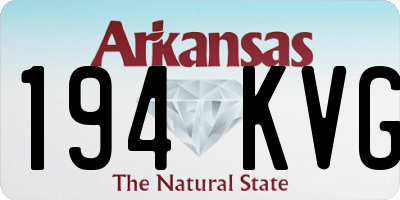AR license plate 194KVG