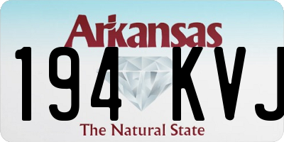 AR license plate 194KVJ