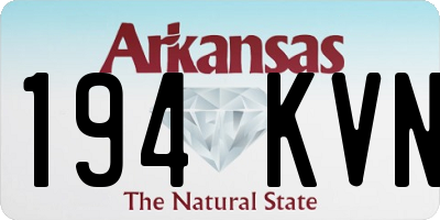 AR license plate 194KVN