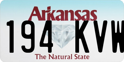 AR license plate 194KVW