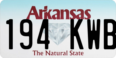 AR license plate 194KWB