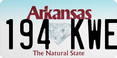 AR license plate 194KWE