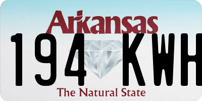 AR license plate 194KWH