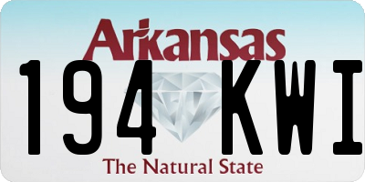 AR license plate 194KWI