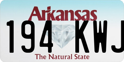 AR license plate 194KWJ