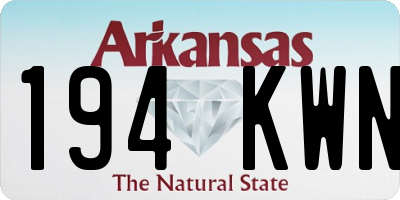 AR license plate 194KWN