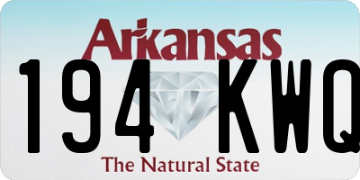 AR license plate 194KWQ