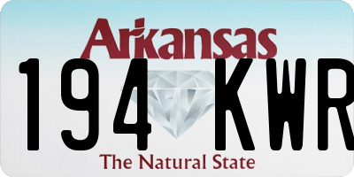 AR license plate 194KWR
