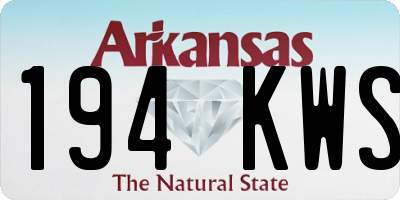 AR license plate 194KWS