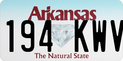 AR license plate 194KWV