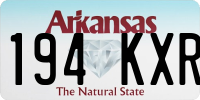 AR license plate 194KXR