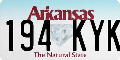 AR license plate 194KYK