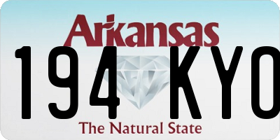 AR license plate 194KYO