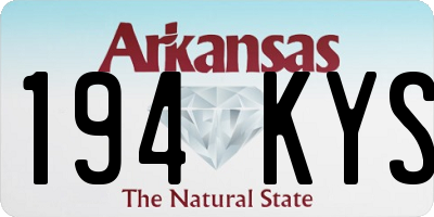 AR license plate 194KYS