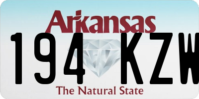 AR license plate 194KZW