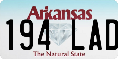 AR license plate 194LAD