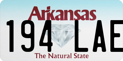 AR license plate 194LAE