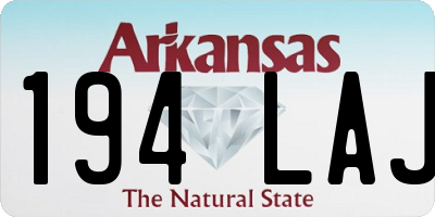 AR license plate 194LAJ
