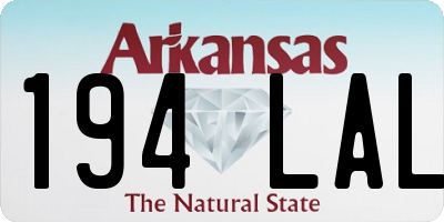 AR license plate 194LAL
