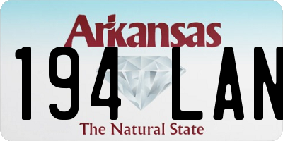 AR license plate 194LAN