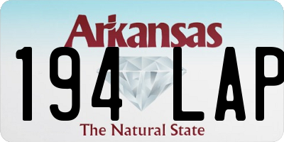 AR license plate 194LAP