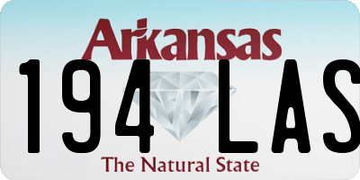 AR license plate 194LAS