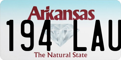 AR license plate 194LAU