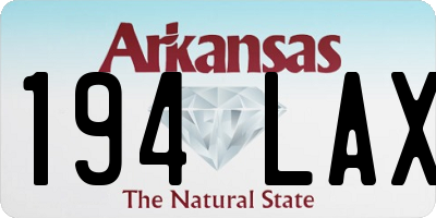 AR license plate 194LAX