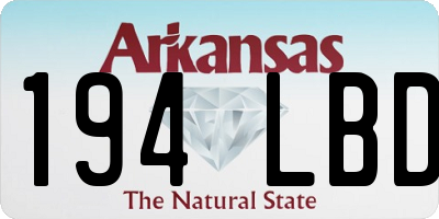 AR license plate 194LBD