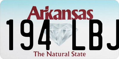 AR license plate 194LBJ