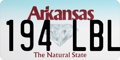 AR license plate 194LBL