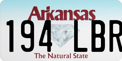 AR license plate 194LBR