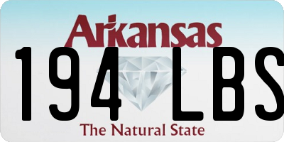 AR license plate 194LBS