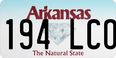 AR license plate 194LCO