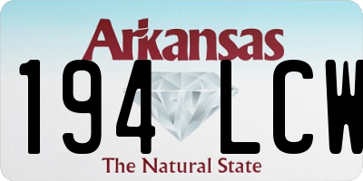 AR license plate 194LCW