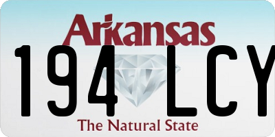 AR license plate 194LCY